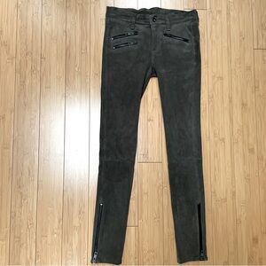 Rag & Bone Stretch Suede Leather Moto Pants Size 25
